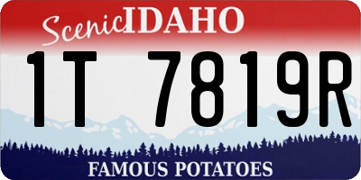 ID license plate 1T7819R