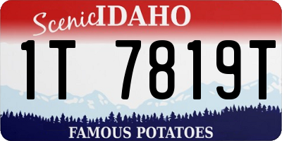ID license plate 1T7819T