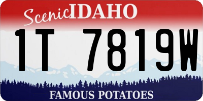 ID license plate 1T7819W