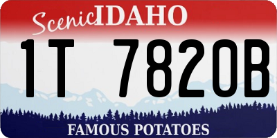 ID license plate 1T7820B