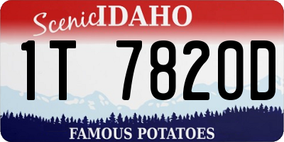 ID license plate 1T7820D