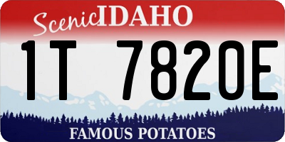 ID license plate 1T7820E