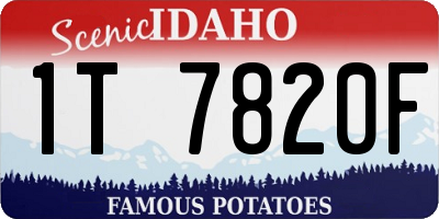 ID license plate 1T7820F