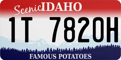 ID license plate 1T7820H
