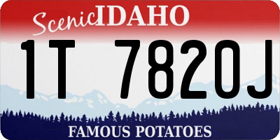 ID license plate 1T7820J