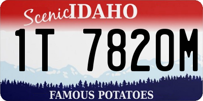 ID license plate 1T7820M