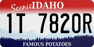 ID license plate 1T7820R