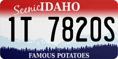 ID license plate 1T7820S