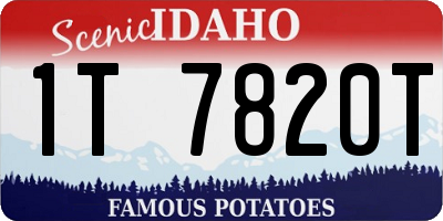 ID license plate 1T7820T