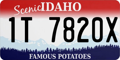 ID license plate 1T7820X