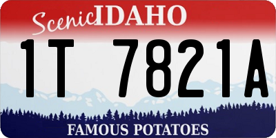 ID license plate 1T7821A
