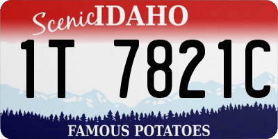 ID license plate 1T7821C
