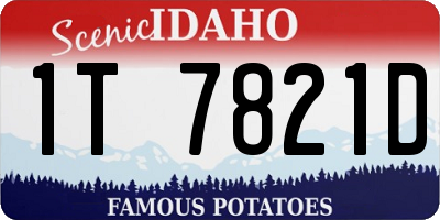 ID license plate 1T7821D