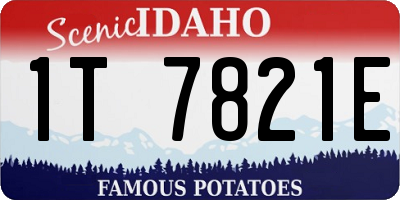 ID license plate 1T7821E