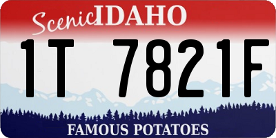 ID license plate 1T7821F