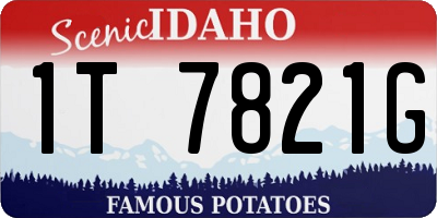 ID license plate 1T7821G