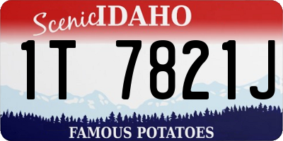 ID license plate 1T7821J