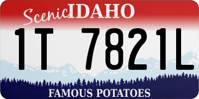 ID license plate 1T7821L