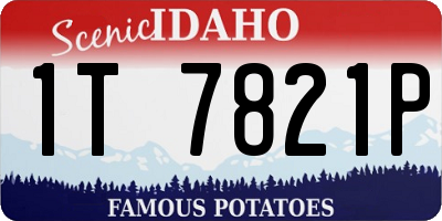 ID license plate 1T7821P