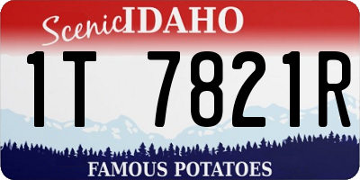 ID license plate 1T7821R