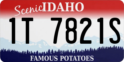 ID license plate 1T7821S
