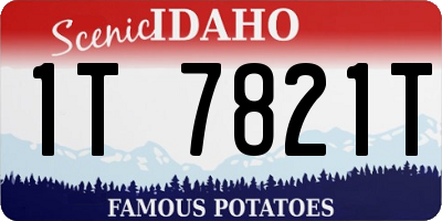 ID license plate 1T7821T