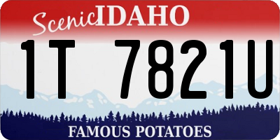 ID license plate 1T7821U