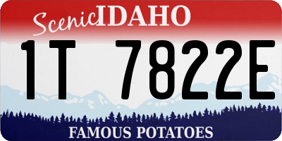ID license plate 1T7822E