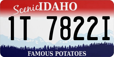 ID license plate 1T7822I