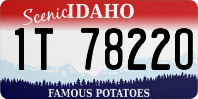 ID license plate 1T7822O