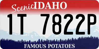 ID license plate 1T7822P