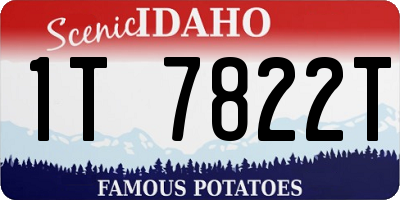 ID license plate 1T7822T