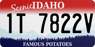 ID license plate 1T7822V