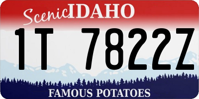 ID license plate 1T7822Z