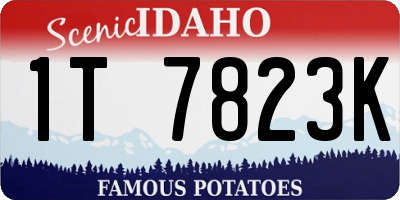 ID license plate 1T7823K