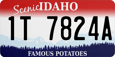 ID license plate 1T7824A