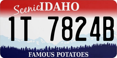 ID license plate 1T7824B