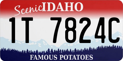 ID license plate 1T7824C