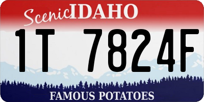 ID license plate 1T7824F