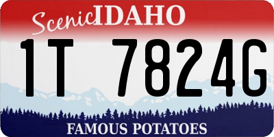ID license plate 1T7824G