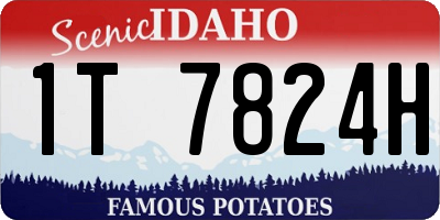 ID license plate 1T7824H