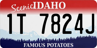 ID license plate 1T7824J
