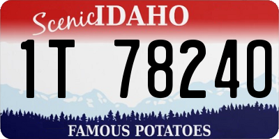 ID license plate 1T7824O