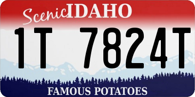 ID license plate 1T7824T