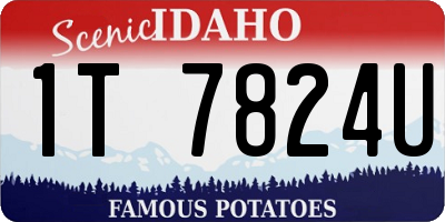 ID license plate 1T7824U