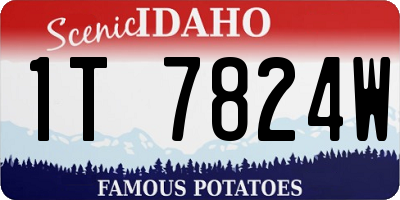ID license plate 1T7824W