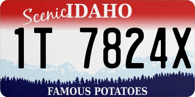ID license plate 1T7824X