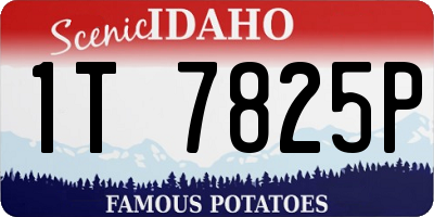 ID license plate 1T7825P