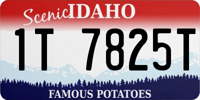 ID license plate 1T7825T