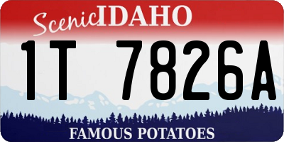 ID license plate 1T7826A